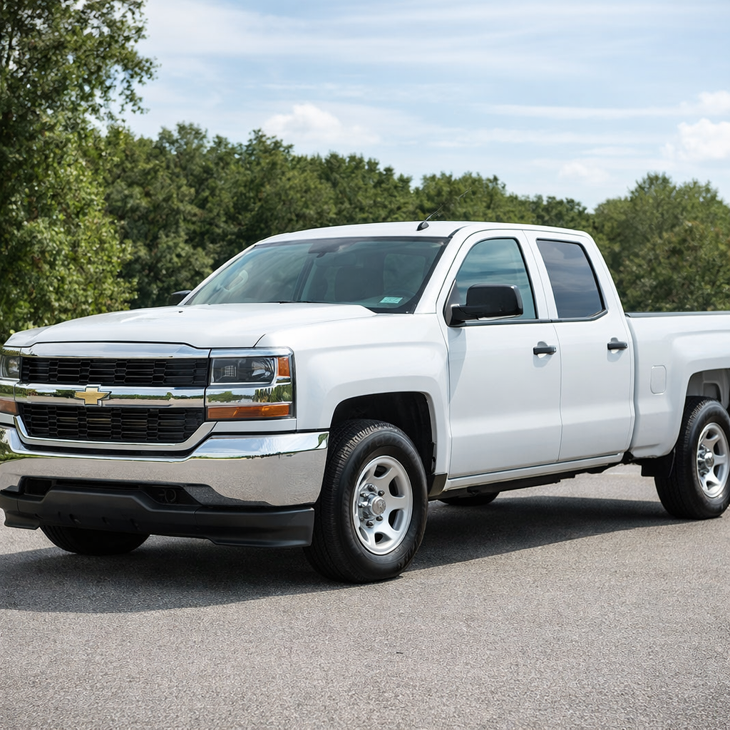 Lifted Truck with Racing Stripes - Before